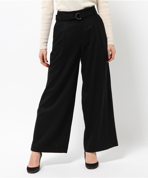 SLOBE IENA（スローブイエナ）の「《追加》ベルトツキワイドタックパンツ◆（その他パンツ・レディース・ブラック/キャメル/グレー・40/38/36）」の16枚目の写真