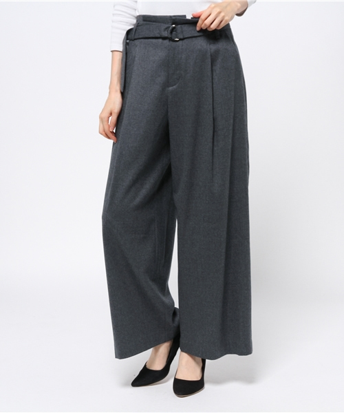 SLOBE IENA（スローブイエナ）の「《追加》ベルトツキワイドタックパンツ◆（その他パンツ・レディース・ブラック/キャメル/グレー・40/38/36）」の17枚目の写真