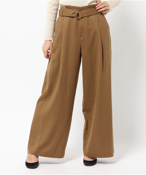 SLOBE IENA（スローブイエナ）の「《追加》ベルトツキワイドタックパンツ◆（その他パンツ・レディース・ブラック/キャメル/グレー・40/38/36）」の18枚目の写真