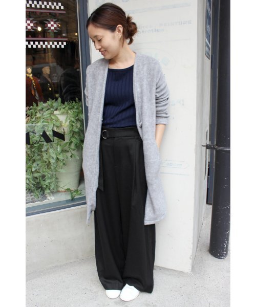 SLOBE IENA（スローブイエナ）の「《追加》ベルトツキワイドタックパンツ◆（その他パンツ・レディース・ブラック/キャメル/グレー・40/38/36）」の12枚目の写真