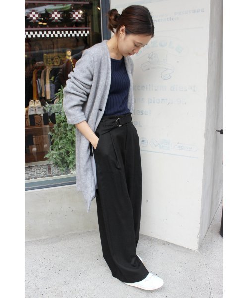 SLOBE IENA（スローブイエナ）の「《追加》ベルトツキワイドタックパンツ◆（その他パンツ・レディース・ブラック/キャメル/グレー・40/38/36）」の13枚目の写真