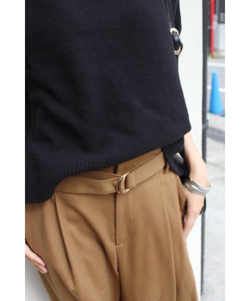 SLOBE IENA（スローブイエナ）の「《追加》ベルトツキワイドタックパンツ◆（その他パンツ・レディース・ブラック/キャメル/グレー・40/38/36）」の8枚目の写真