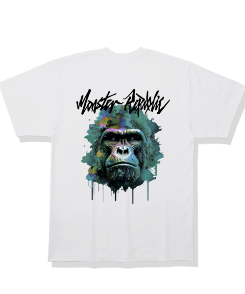 MONSTER REPUBLIC(モンスターリパブリック)の「リアルフェイス ミックスグリーン Tシャツ ホワイト(Tシャツ/カットソー・レディース・その他・LARGE/MEDIUM/SMALL/X-LARGE)」の1枚目の写真