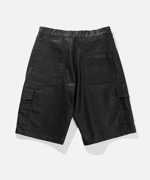 VASTIC(バスティック)の「ワイドカーゴコーティングハーフパンツ_ブラック(その他パンツ・メンズ・その他・LARGE/MEDIUM/X-LARGE)」の3枚目の写真