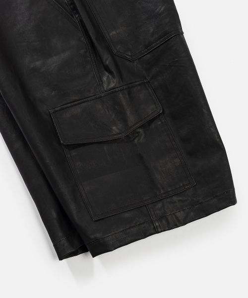 VASTIC(バスティック)の「ワイドカーゴコーティングハーフパンツ_ブラック(その他パンツ・メンズ・その他・LARGE/MEDIUM/X-LARGE)」の6枚目の写真