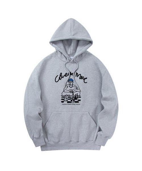 RADINEO(ラディネオ)の「チェックメイト フードパーカー グレー(パーカー・メンズ・その他・LARGE/MEDIUM/X-LARGE)」の1枚目の写真