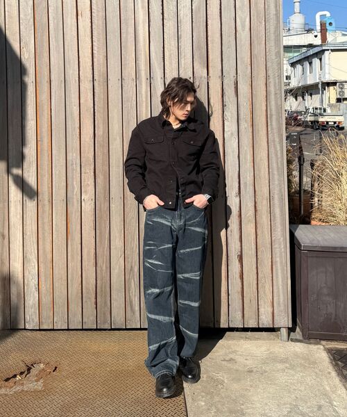 DECET(デケト)の「Vine Bleach Wide Jeans DCPT045Black(デニムパンツ・レディース・その他・26/28/30/32/34)」の2枚目の写真