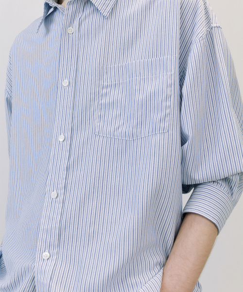 ENDOOR(エンドア)の「Soft stripe shirt (blue stripe)(シャツ/ブラウス・メンズ・その他・1/2/3)」の2枚目の写真