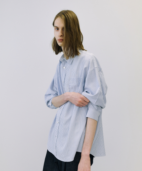 ENDOOR(エンドア)の「Soft stripe shirt (blue stripe)(シャツ/ブラウス・メンズ・その他・1/2/3)」の3枚目の写真