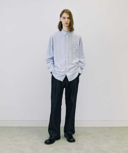 ENDOOR(エンドア)の「Soft stripe shirt (blue stripe)(シャツ/ブラウス・メンズ・その他・1/2/3)」の4枚目の写真