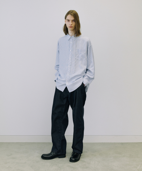 ENDOOR(エンドア)の「Soft stripe shirt (blue stripe)(シャツ/ブラウス・メンズ・その他・1/2/3)」の5枚目の写真