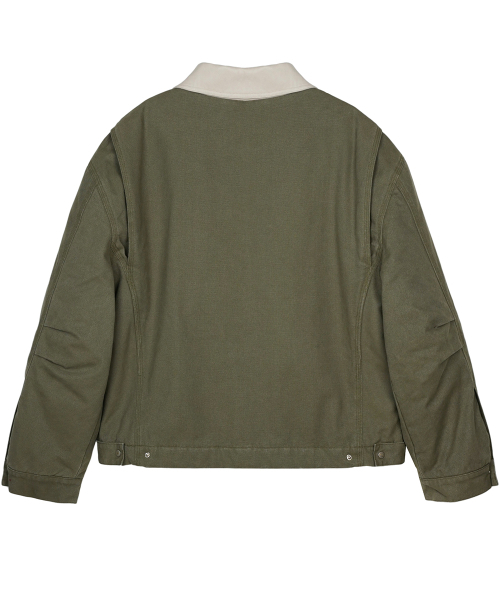 FDR(エフディーアール)の「Vintage Wash Trucker Quilting Jacket Khaki(デニムジャケット・メンズ・その他・SMALL/MEDIUM/LARGE)」の2枚目の写真