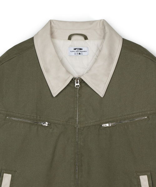 FDR(エフディーアール)の「Vintage Wash Trucker Quilting Jacket Khaki(デニムジャケット・メンズ・その他・SMALL/MEDIUM/LARGE)」の3枚目の写真