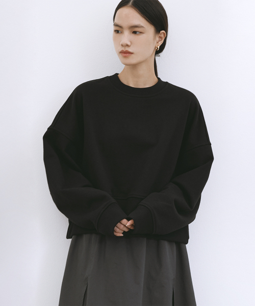 MONOPHOBIA(モノフォビア)の「OV COTTON SWEATSHIRT BLACK オーバーサイズコットンスウェットシャツブラック(スウェット・レディース・その他・FREE)」の4枚目の写真