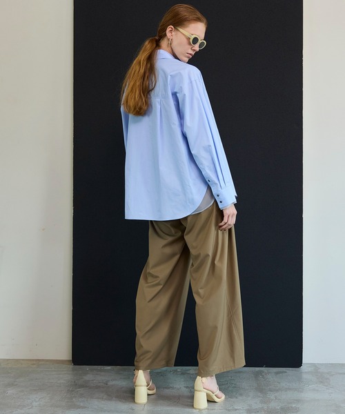 MAISON SPECIAL（メゾンスペシャル）の「【PRE-ORDER】Sheer Shirt/シースルーシャツ（シャツ/ブラウス・レディース・ホワイト/ライトイエロー/ブルー・FREE）」の21枚目の写真