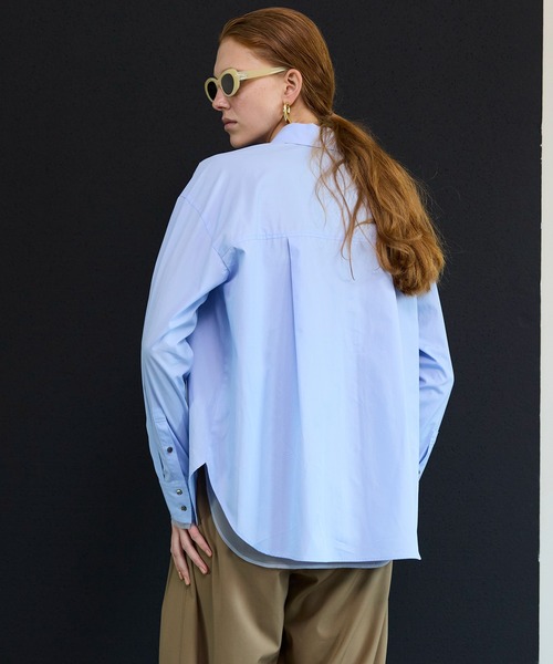 MAISON SPECIAL（メゾンスペシャル）の「【PRE-ORDER】Sheer Shirt/シースルーシャツ（シャツ/ブラウス・レディース・ホワイト/ライトイエロー/ブルー・FREE）」の22枚目の写真