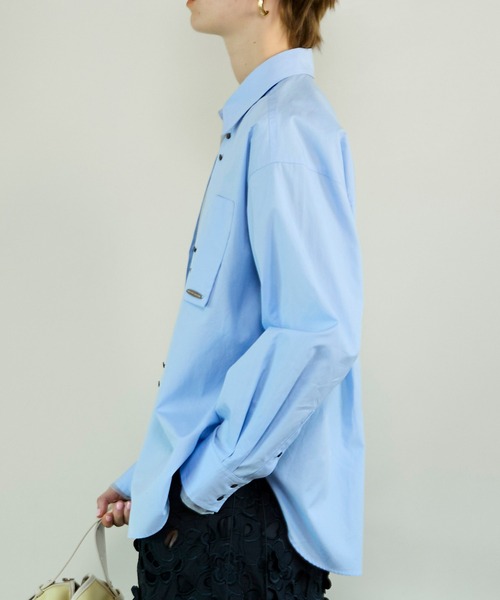 MAISON SPECIAL（メゾンスペシャル）の「【PRE-ORDER】Sheer Shirt/シースルーシャツ（シャツ/ブラウス・レディース・ホワイト/ライトイエロー/ブルー・FREE）」の14枚目の写真