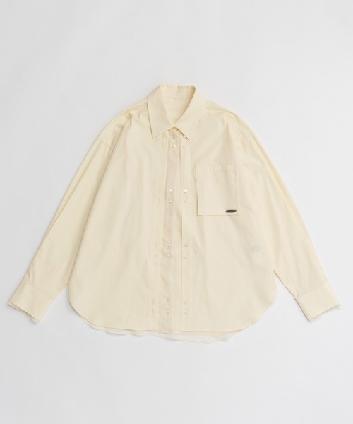 MAISON SPECIAL（メゾンスペシャル）の「【PRE-ORDER】Sheer Shirt/シースルーシャツ（シャツ/ブラウス・レディース・ホワイト/ライトイエロー/ブルー・FREE）」の19枚目の写真