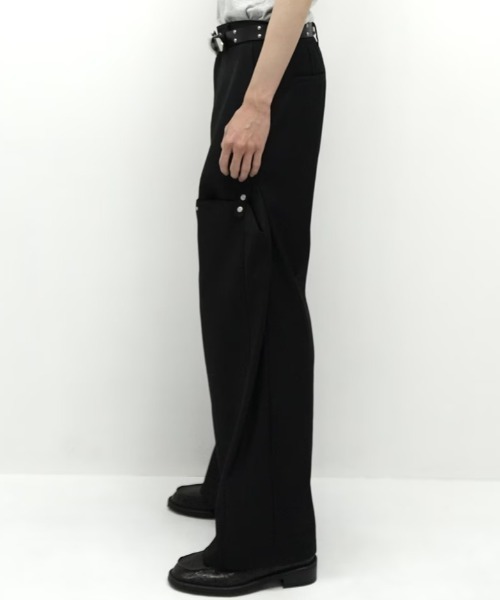 Chikashitsu +(チカシツプラス)の「【CS】FLOW FIT DRAPE SLACKS / 【シーエス】フローフィットドレープスラックス(スラックス・メンズ・ブラック/チャコール・01/02)」の12枚目の写真