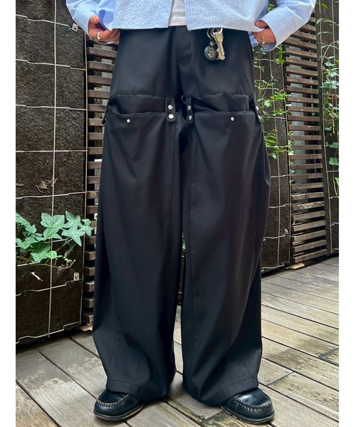 Chikashitsu +(チカシツプラス)の「【CS】FLOW FIT DRAPE SLACKS / 【シーエス】フローフィットドレープスラックス(スラックス・メンズ・ブラック/チャコール・01/02)」の22枚目の写真
