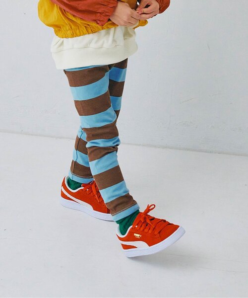 p.premier（ピードットプルミエ）の「イロチ買いしたいnobi－nobiストレッチレギパン_ジュニア対応（その他パンツ・キッズ・ブラック/アイボリー/サックスブルー/ブルー/グレー/オフホワイト/ブラウン/グリーン/ピンク/レッド/チャコール/マスタード/イエロー・80/90/100/110/120/130/140）」の8枚目の写真