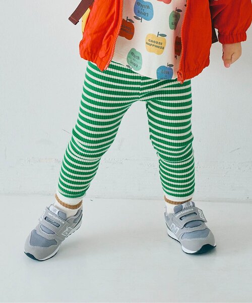 p.premier（ピードットプルミエ）の「イロチ買いしたいnobi－nobiストレッチレギパン_ジュニア対応（その他パンツ・キッズ・ブラック/アイボリー/サックスブルー/ブルー/グレー/オフホワイト/ブラウン/グリーン/ピンク/レッド/チャコール/マスタード/イエロー・80/90/100/110/120/130/140）」の7枚目の写真