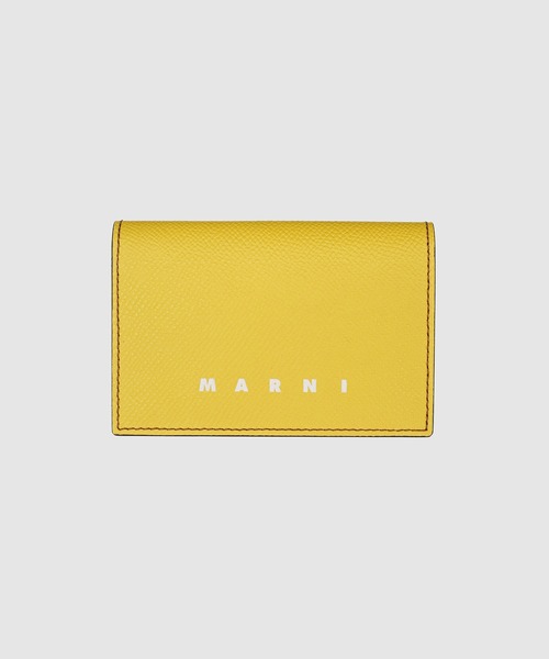 MARNI（マルニ）の「CALF LEATHER / カードケース（カードケース・メンズ・ブラック/イエロー系その他・ONE SIZE）」の2枚目の写真