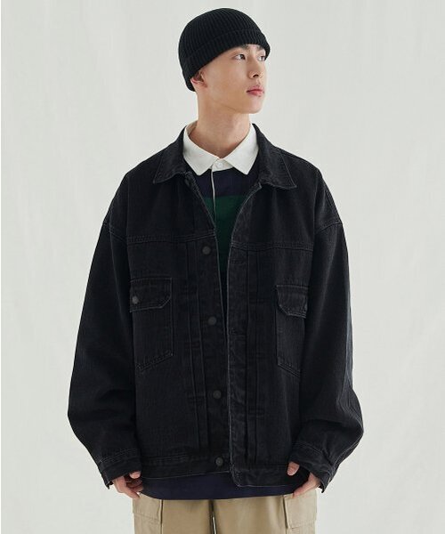 オーバーフィットタイプ2トラッカージャケット [ダークグレー]