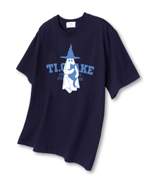 ゴーストキャット 半袖Tシャツ ネイビー