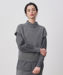 Ayla Raccoon Cap Sleeve Knit Charcoal
