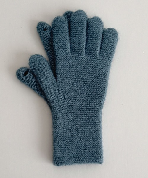 CANAL JEAN（キャナルジーン）の「El mar　ホールタッチカラーニット手袋（手袋・レディース・ブラウン/チャコールグレー/ブルー・ONE SIZE）」の12枚目の写真