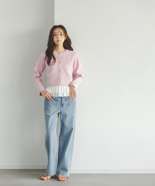 NATURAL BEAUTY BASIC(ナチュラルビューティーベーシック)の「◇プリーツヘムブラウス(シャツ/ブラウス・レディース・オフホワイト/ブルー/オレンジ・MEDIUM/SMALL)」の9枚目の写真