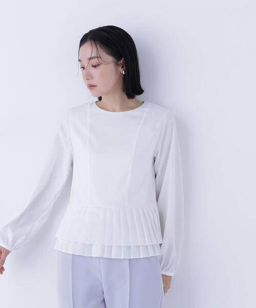 ◇プリーツヘムブラウス（シャツ/ブラウス）｜NATURAL BEAUTY BASIC