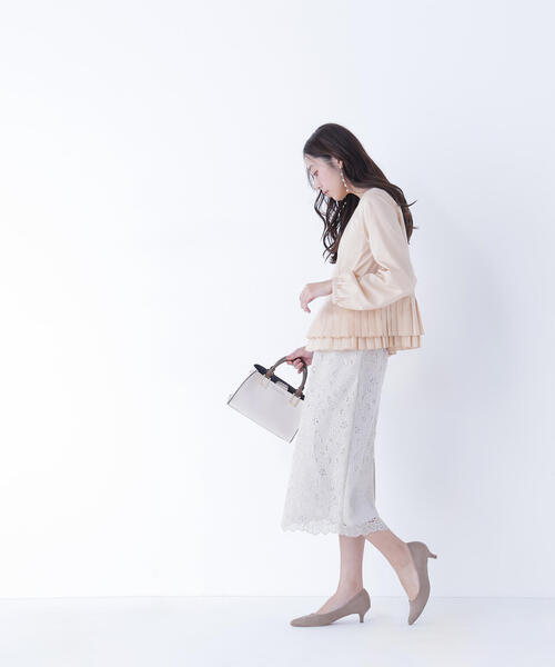 ナチュラルビューティーベーシック（NATURAL BEAUTY BASIC）/プリーツヘムブラウス ◇プリーツヘムブラウス（シャツ/ブラウス）｜NATURAL BEAUTY BASIC