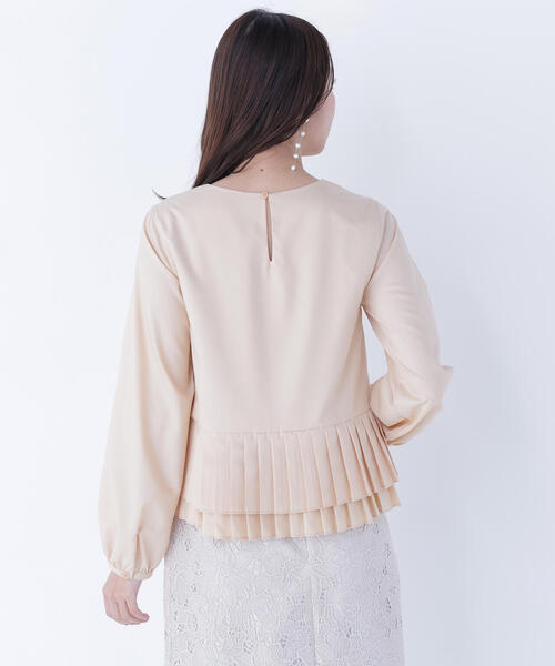 NATURAL BEAUTY BASIC(ナチュラルビューティーベーシック)の「◇プリーツヘムブラウス(シャツ/ブラウス・レディース・オフホワイト/ブルー/オレンジ・MEDIUM/SMALL)」の22枚目の写真