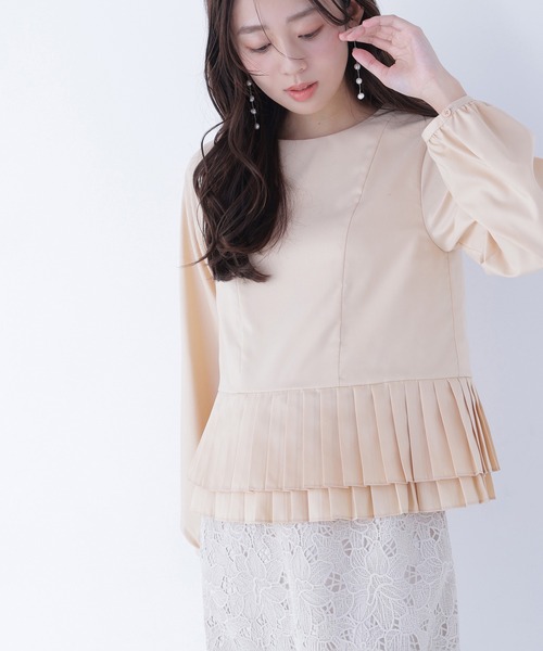 ◇プリーツヘムブラウス（シャツ/ブラウス）｜NATURAL BEAUTY BASIC