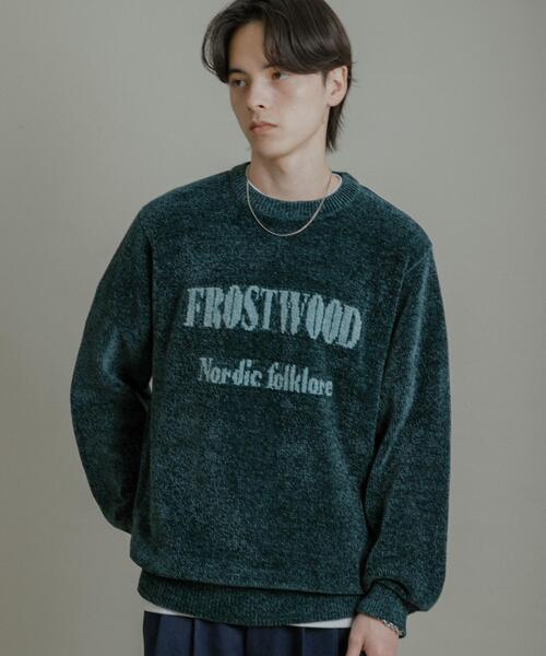 SENSE OF PLACE by URBAN RESEARCH(センスオブプレイスバイアーバンリサーチ)の「『洗濯可』モールロゴグラフィックニット(ニット/セーター・メンズ・ライトベージュ/グリーン/チャコールグレー・MEDIUM/LARGE)」の3枚目の写真