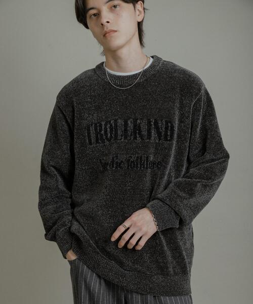 SENSE OF PLACE by URBAN RESEARCH(センスオブプレイスバイアーバンリサーチ)の「『洗濯可』モールロゴグラフィックニット(ニット/セーター・メンズ・ライトベージュ/グリーン/チャコールグレー・MEDIUM/LARGE)」の4枚目の写真