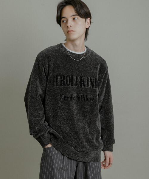 SENSE OF PLACE by URBAN RESEARCH(センスオブプレイスバイアーバンリサーチ)の「『洗濯可』モールロゴグラフィックニット(ニット/セーター・メンズ・ライトベージュ/グリーン/チャコールグレー・MEDIUM/LARGE)」の7枚目の写真