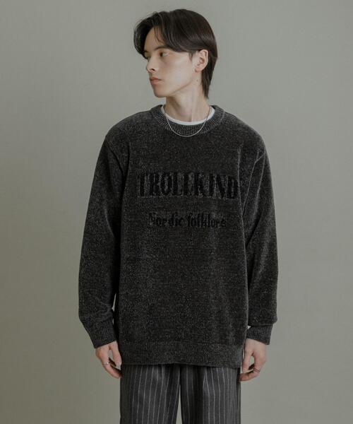 SENSE OF PLACE by URBAN RESEARCH(センスオブプレイスバイアーバンリサーチ)の「『洗濯可』モールロゴグラフィックニット(ニット/セーター・メンズ・ライトベージュ/グリーン/チャコールグレー・MEDIUM/LARGE)」の11枚目の写真