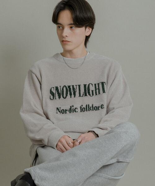 SENSE OF PLACE by URBAN RESEARCH(センスオブプレイスバイアーバンリサーチ)の「『洗濯可』モールロゴグラフィックニット(ニット/セーター・メンズ・ライトベージュ/グリーン/チャコールグレー・MEDIUM/LARGE)」の22枚目の写真