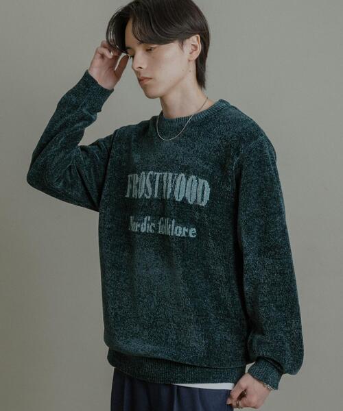 セール】『洗濯可』モールロゴグラフィックニット（ニット/セーター