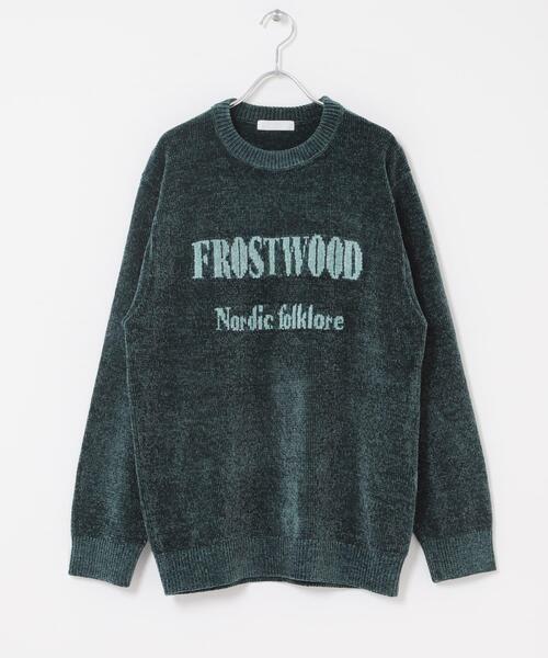 セール】『洗濯可』モールロゴグラフィックニット（ニット/セーター