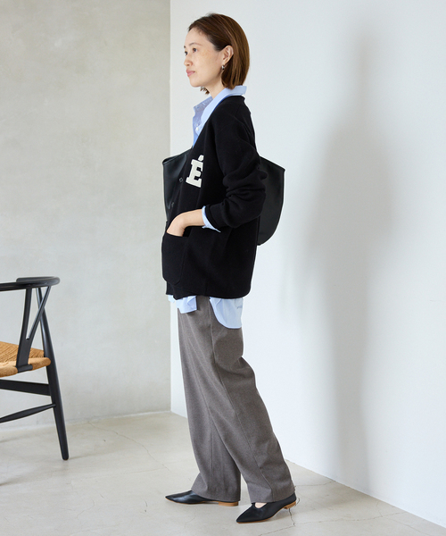 WEB限定/追加2》サガラ刺繍スウェットライクニットカーディガン