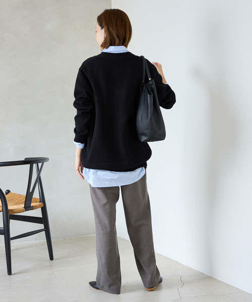 WEB限定/追加2》サガラ刺繍スウェットライクニットカーディガン