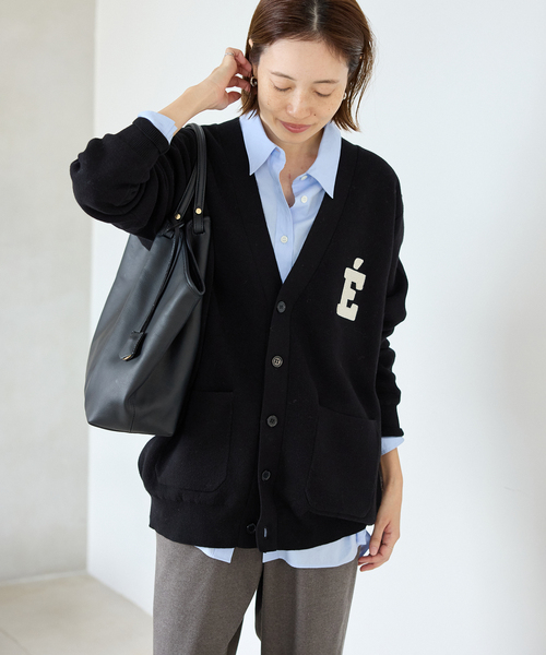 WEB限定/追加2》サガラ刺繍スウェットライクニットカーディガン