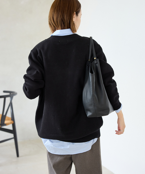 SLOBEIENA スローブイエナ　サガラ刺繍スウェットライクニットカーディガン スローブ イエナ SLOBE IENA サガラ刺繍スウェットライクニット