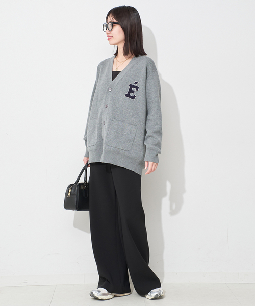 WEB限定/追加2》サガラ刺繍スウェットライクニットカーディガン