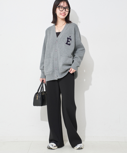 WEB限定/追加2》サガラ刺繍スウェットライクニットカーディガン