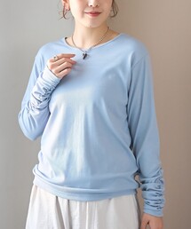 袖くしゅテレコカットソー